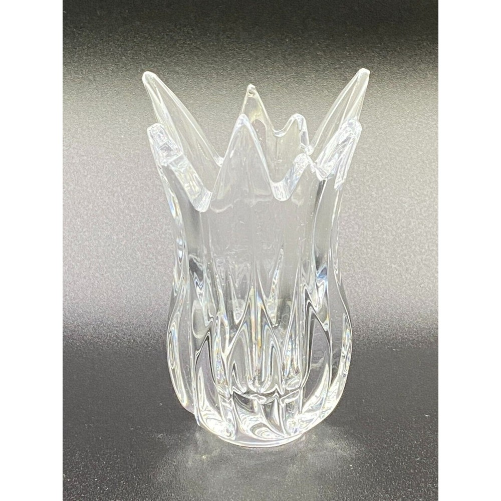 MIKASA Flame Crystal Toothpick Holder Bud Accent Vase VINTAGE